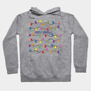 Happy Holidays with Colorful Lights Hoodie